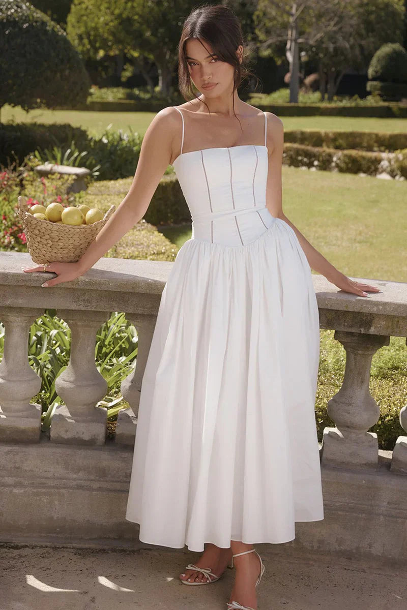 ROBE MIDI NYLA - BLANCHE