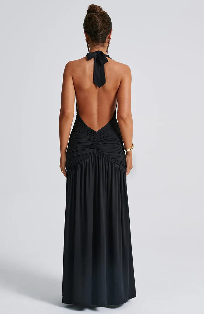 ROBE MAXI MELANIA - NOIRE