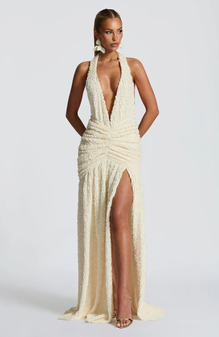 ROBE MAXI MINERVA - CRÈME
