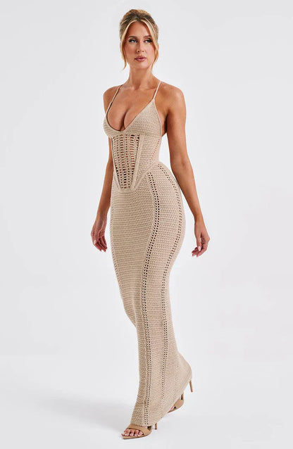 XANTHE MAXI DRESS - BEIGE
