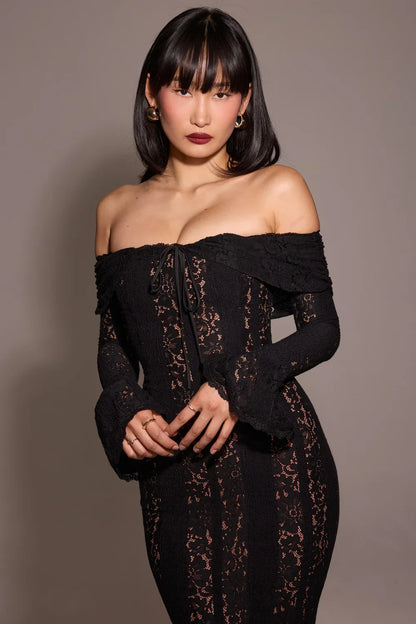 ROBE MAXI JULIETTE - NOIRE