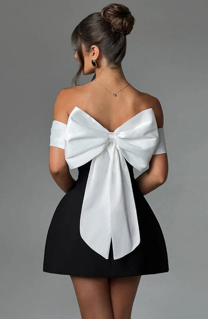 ROBE MINI NOIR BLOOM - NOIR 