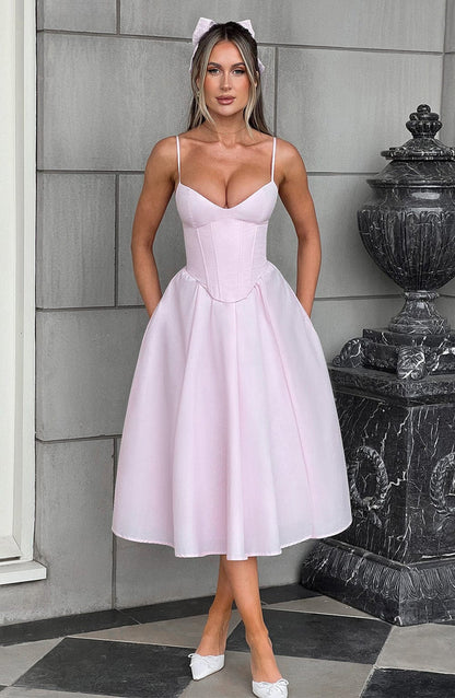ROBE MIDI MARIELLA - ROSE