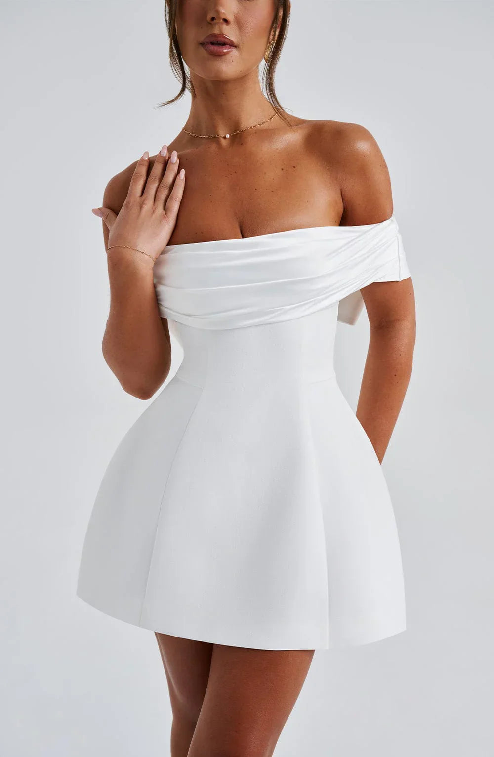 ROBE MINI NOIR BLOOM - BLANC 