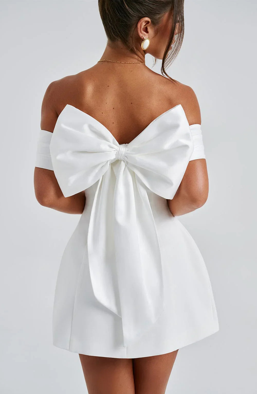 ROBE MINI NOIR BLOOM - BLANC 