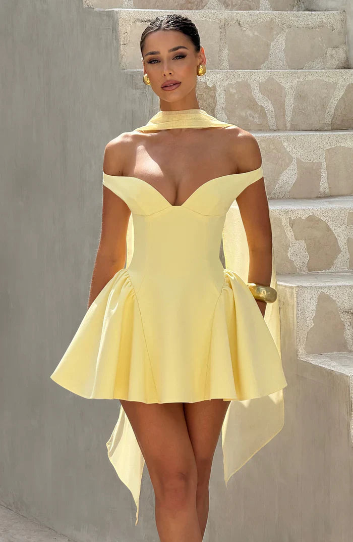 ROBE MINI MARLA - JAUNE 