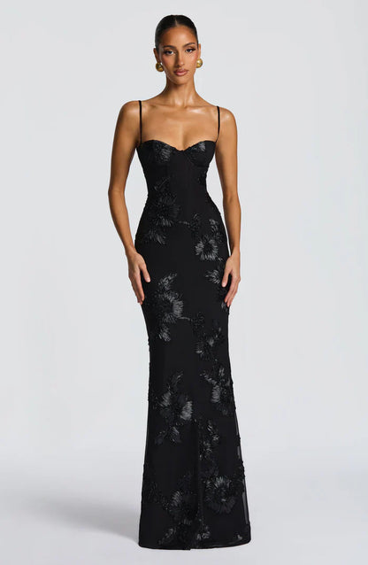 ROBE MAXI NEFERTITI - NOIRE