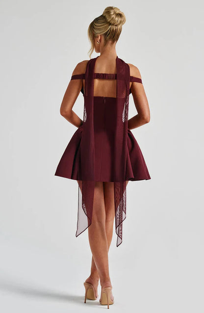 ROBE MINI MARLA - BOURGOGNE