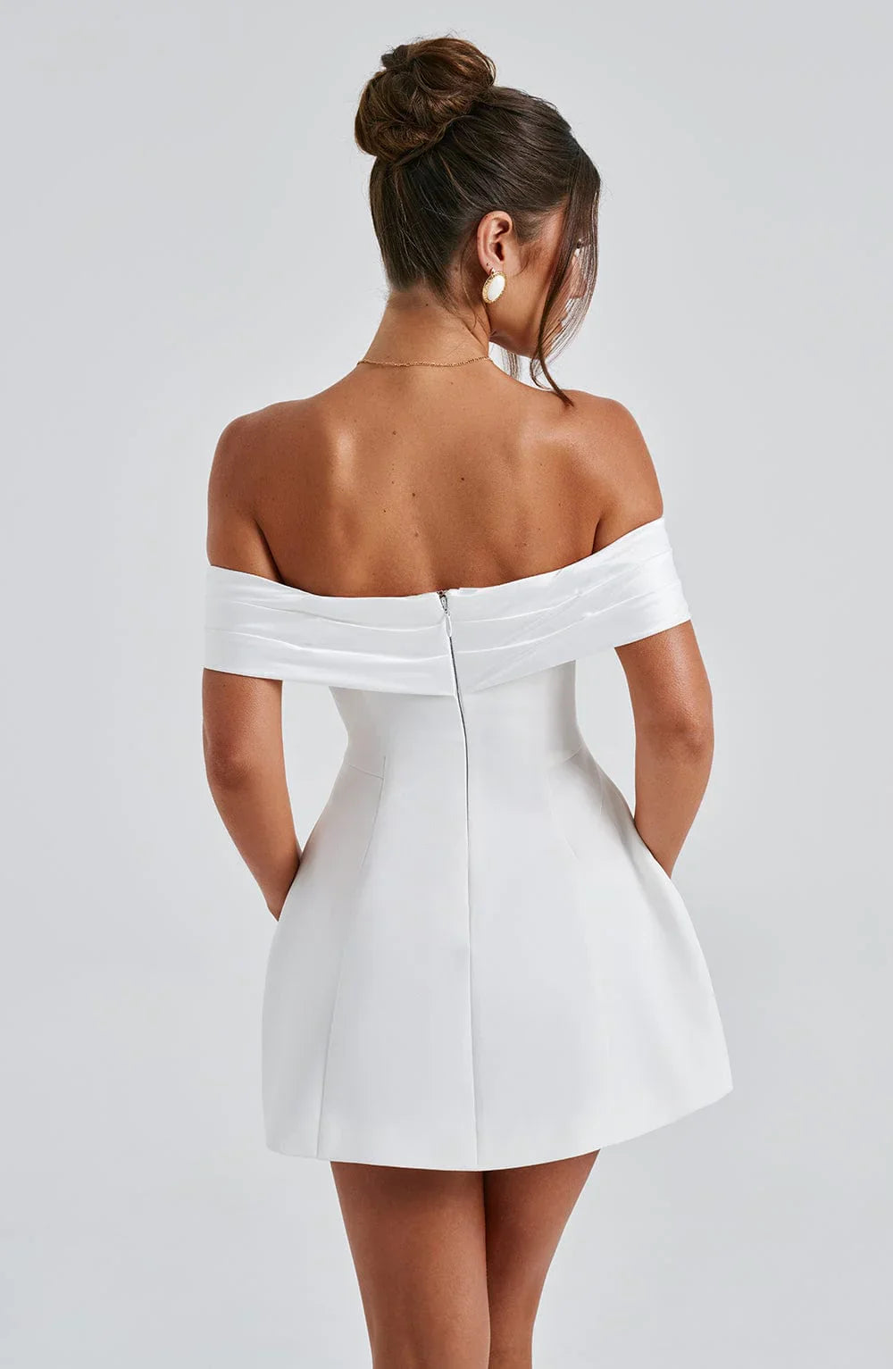 ROBE MINI NOIR BLOOM - BLANC 
