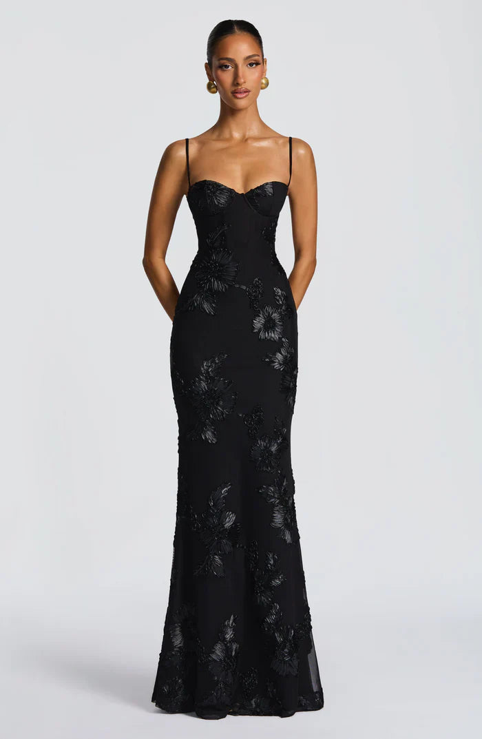 ROBE MAXI NEFERTITI - NOIRE