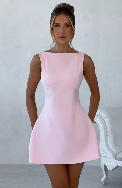 ROBE MINI DOS NU LILA - ROSE