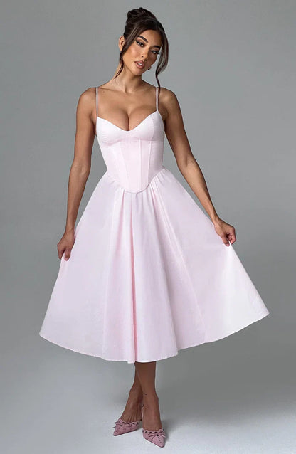 ROBE MIDI MARIELLA - ROSE