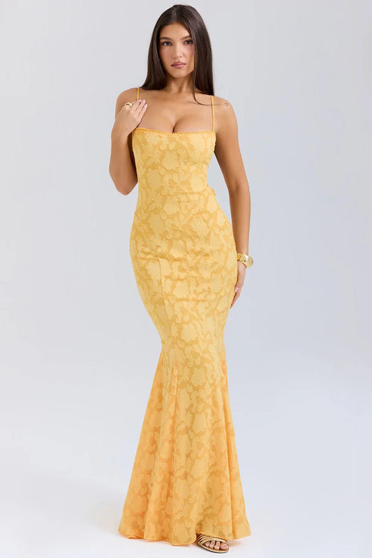 ROBE MAXI JUNIPER - JAUNE