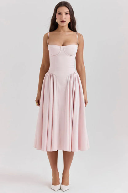 PENELOPE MIDI DRESS - LIGHT PINK