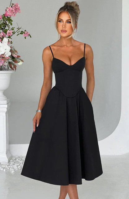 ROBE MIDI MARIELLA - NOIRE
