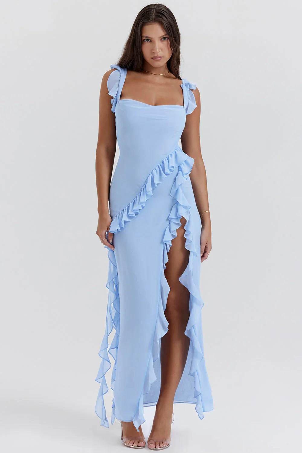 ROBE MIDI IVY - BLEU CLAIR