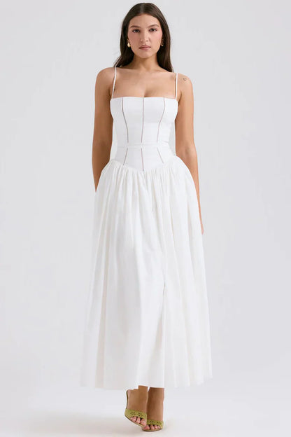 ROBE MIDI NYLA - BLANCHE