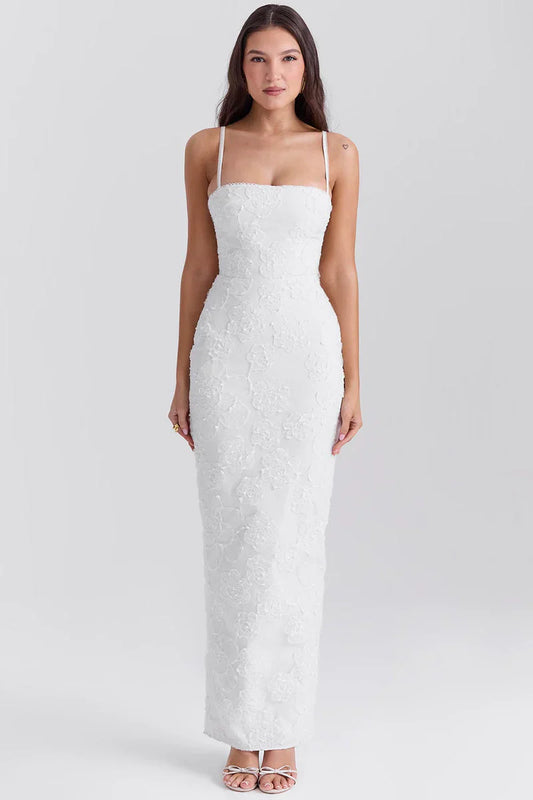 ROBE MAXI LYRA - BLANCHE