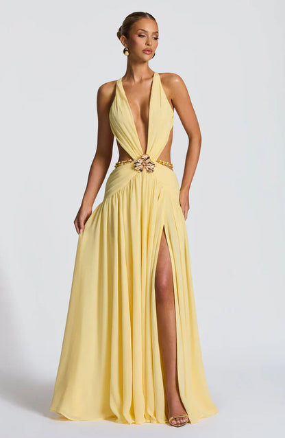 ROBE MAXI INDIANNA - JAUNE