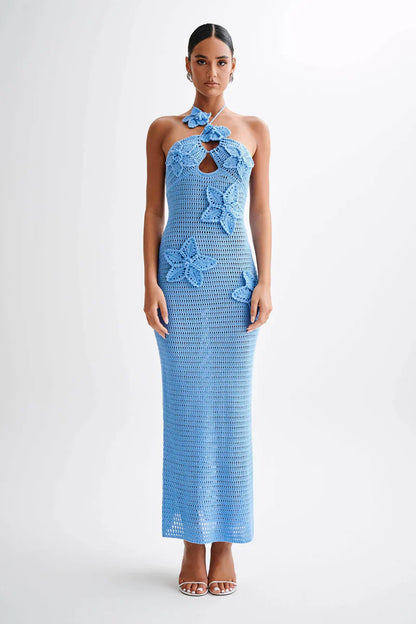 ROBE MAXI MELODY - BLEU