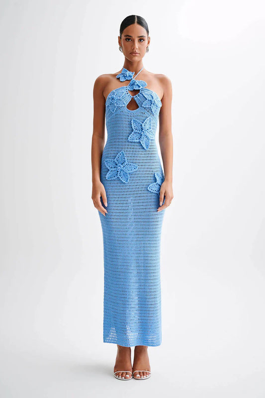 ROBE MAXI MELODY - BLEU