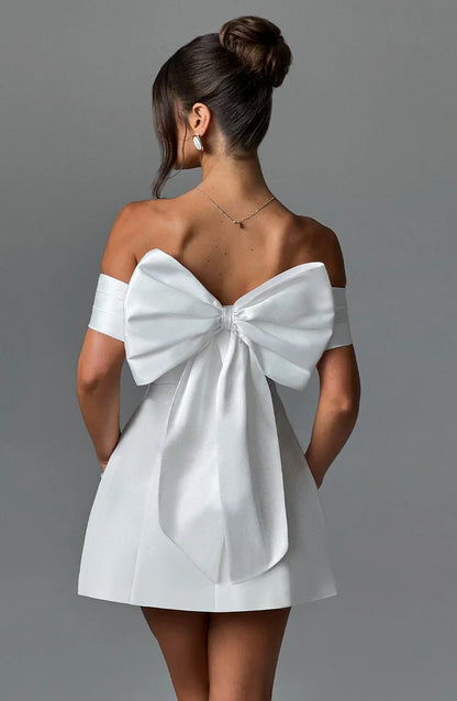 ROBE MINI NOIR BLOOM - BLANC 