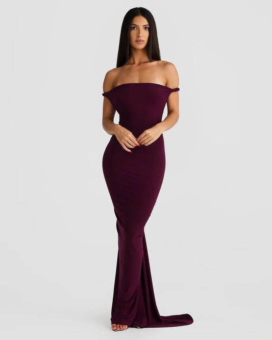 ROBE MAXI MELANI - MÛRE