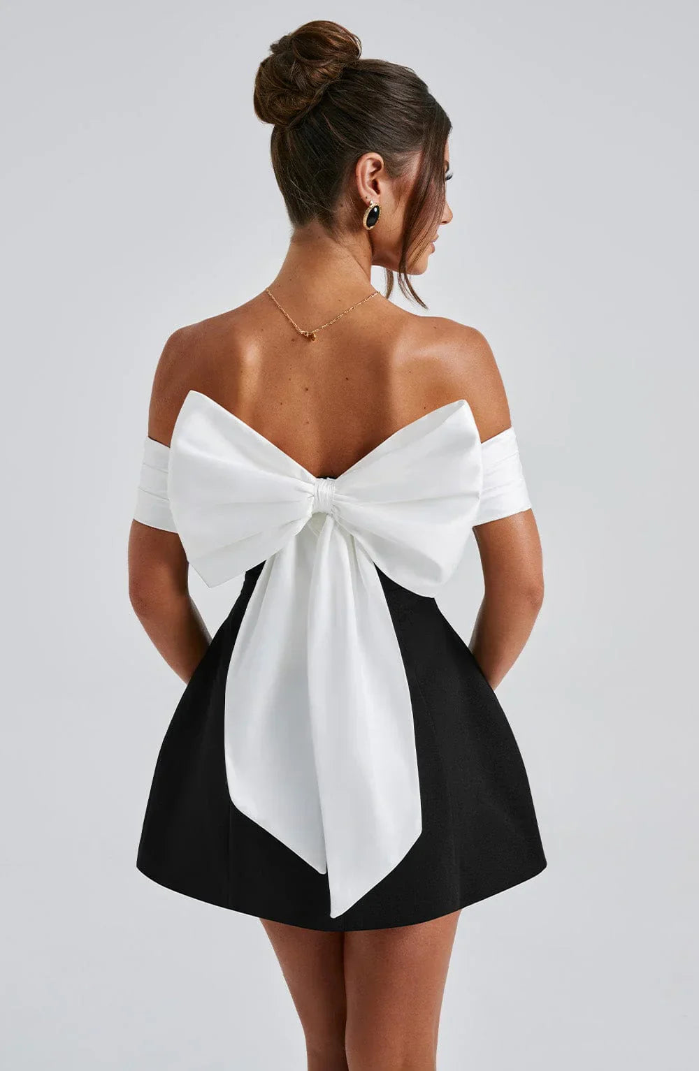 ROBE MINI NOIR BLOOM - NOIR 