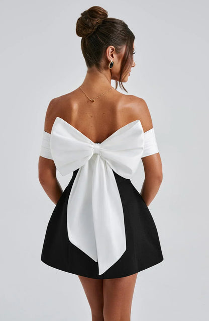 ROBE MINI NOIR BLOOM - NOIR 