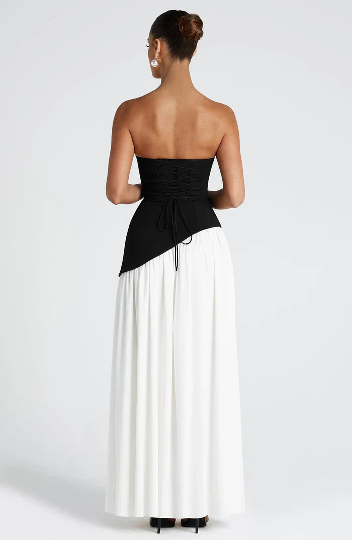 ROBE MAXI MALIYAH - NOIR/BLANC