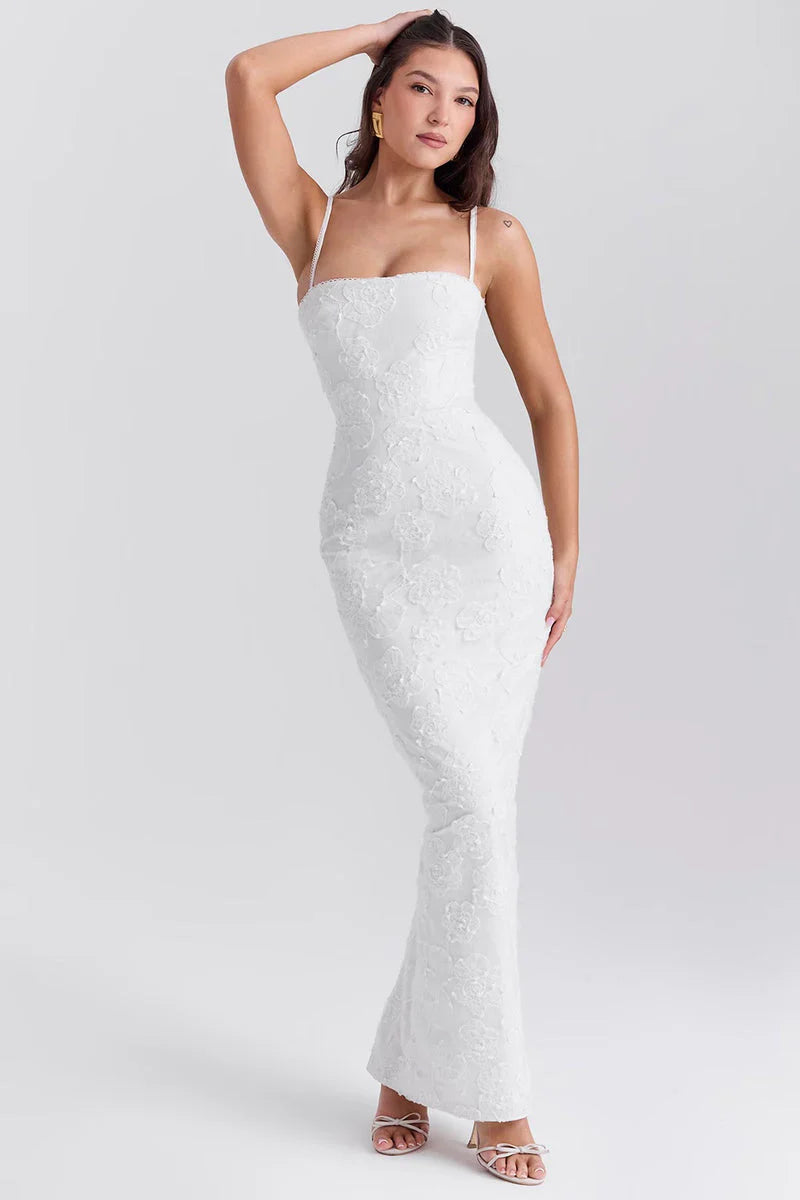 ROBE MAXI LYRA - BLANCHE