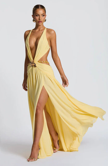 ROBE MAXI INDIANNA - JAUNE