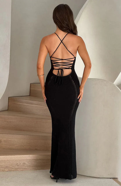 XANTHE MAXI DRESS - BLACK