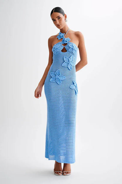 ROBE MAXI MELODY - BLEU