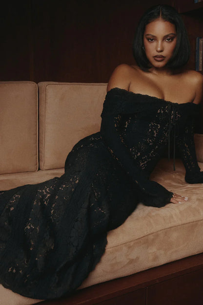 ROBE MAXI JULIETTE - NOIRE