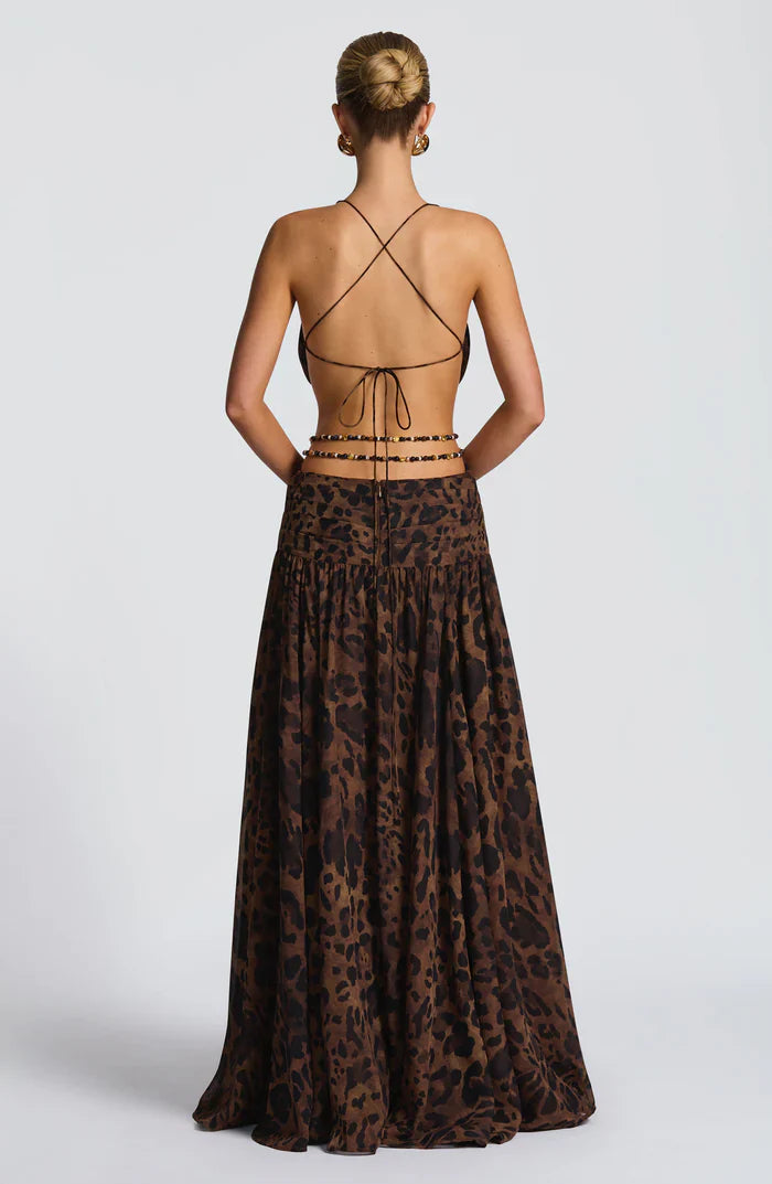 ROBE MAXI INDIANNA - LÉOPARD