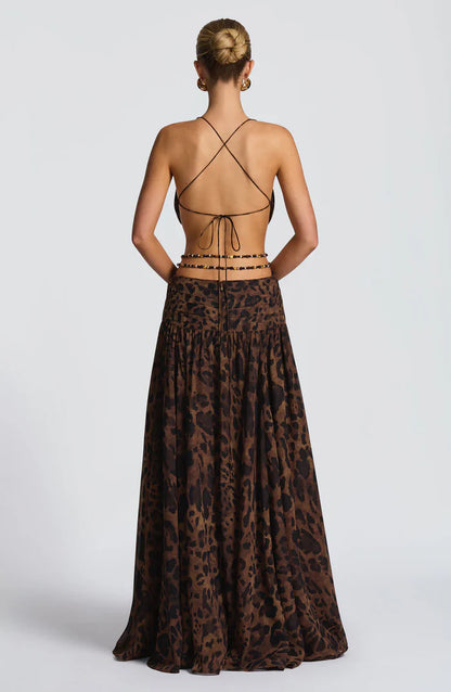 ROBE MAXI INDIANNA - LÉOPARD