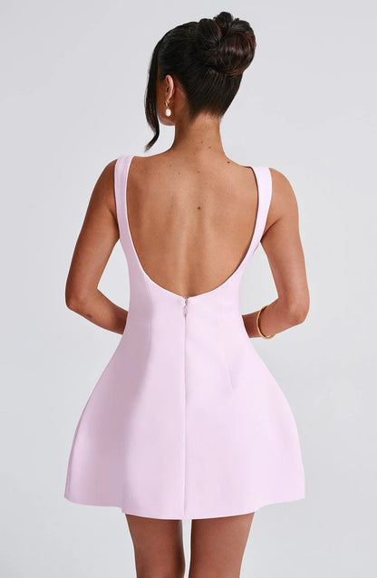 ROBE MINI DOS NU LILA - ROSE