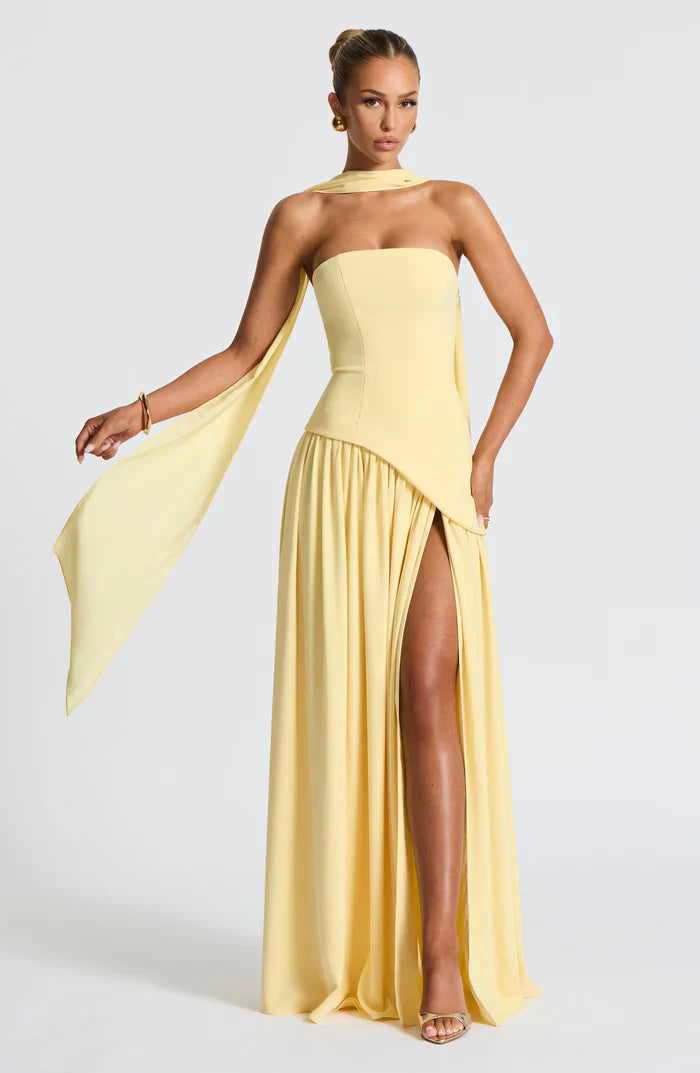ROBE MAXI MALIYAH - JAUNE