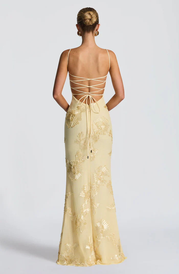 ROBE MAXI NEFERTITI - JAUNE
