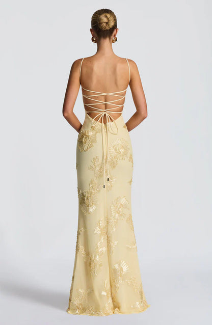 ROBE MAXI NEFERTITI - JAUNE