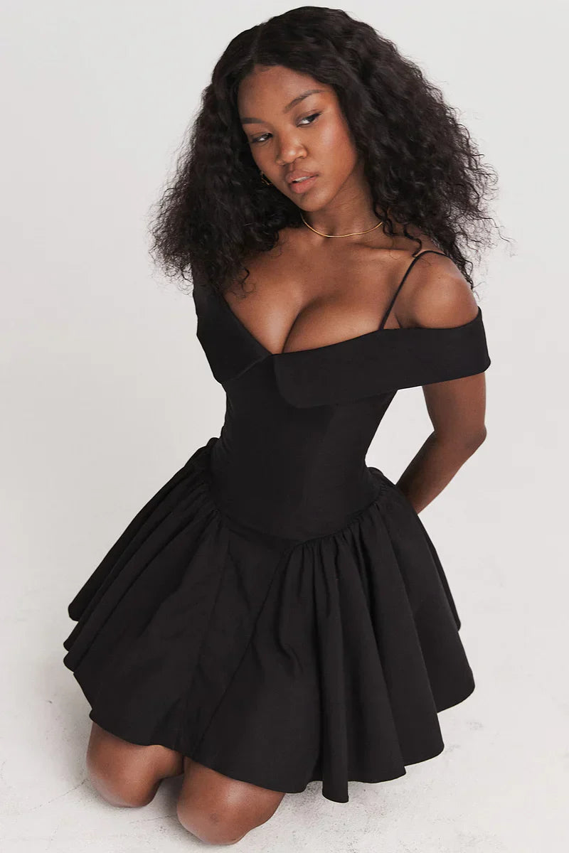 ROBE MINI ISLA - NOIRE
