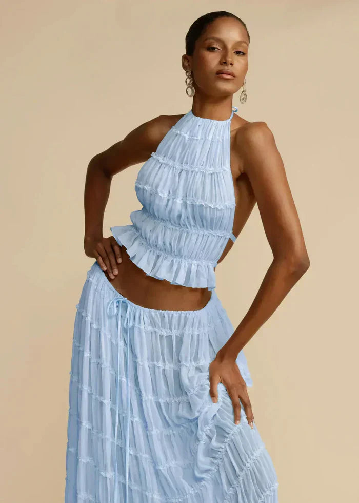 ENSEMBLE ROBE MARY - BLEU CIEL