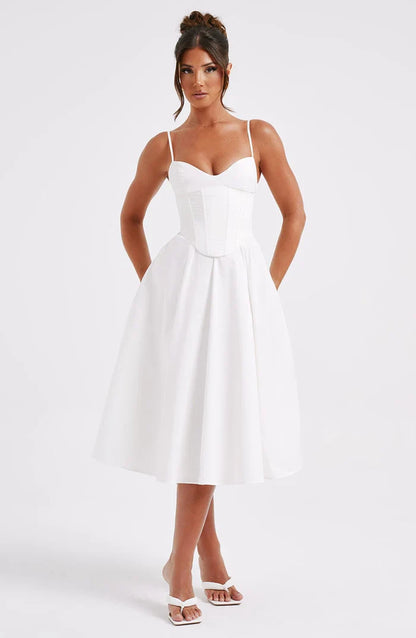 ROBE MIDI MARIELLA - BLANCHE