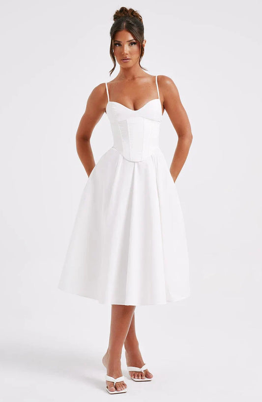 ROBE MIDI MARIELLA - BLANCHE