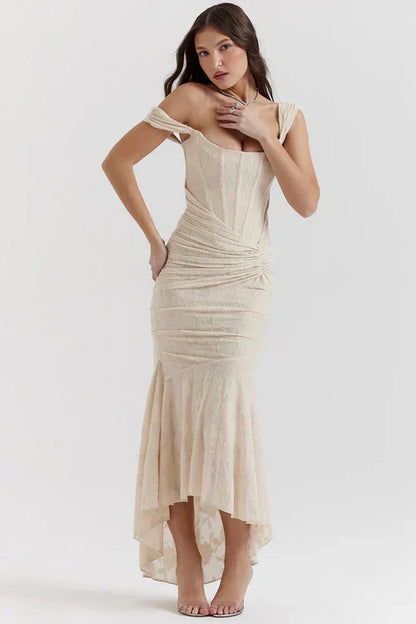 ROBE MIDI MOLLY - CRÈME 