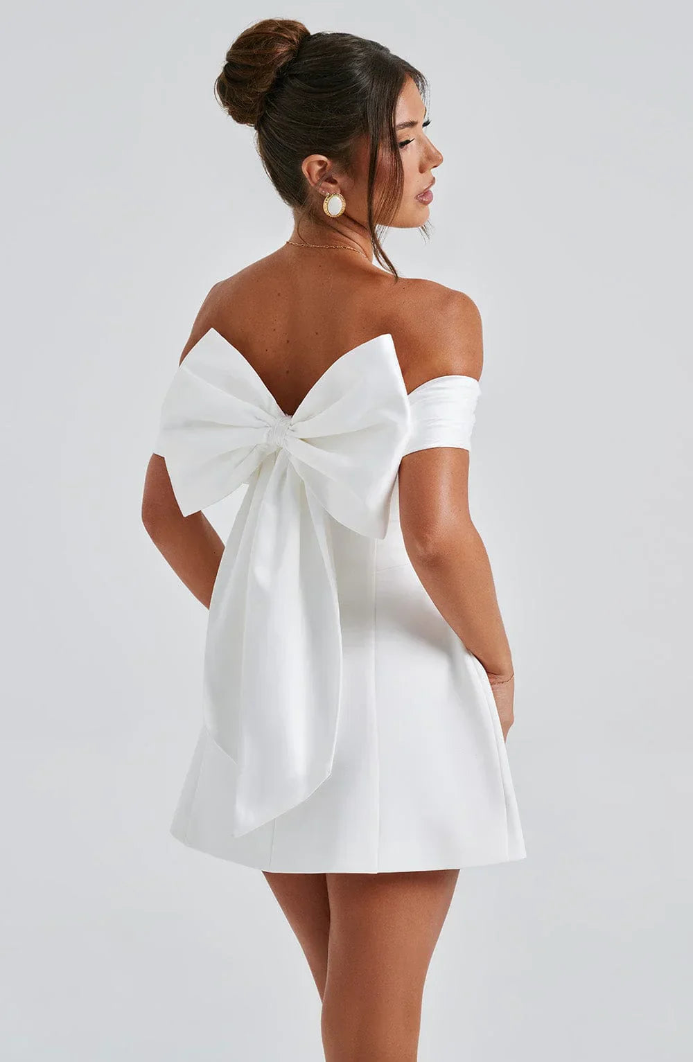 ROBE MINI NOIR BLOOM - BLANC 