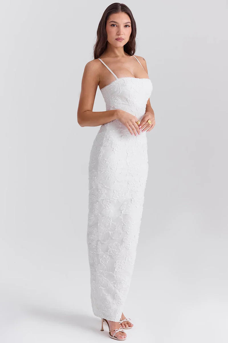 ROBE MAXI LYRA - BLANCHE