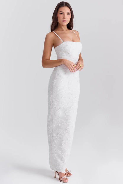 ROBE MAXI LYRA - BLANCHE
