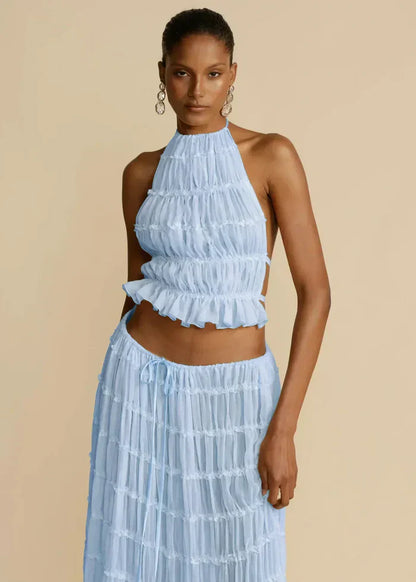 ENSEMBLE ROBE MARY - BLEU CIEL
